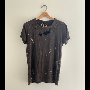 Distressed and Paint Splattered Tee